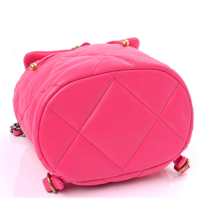 Chanel Lambskin Quilted  19 Backpack  Dark Pink 3 of 8