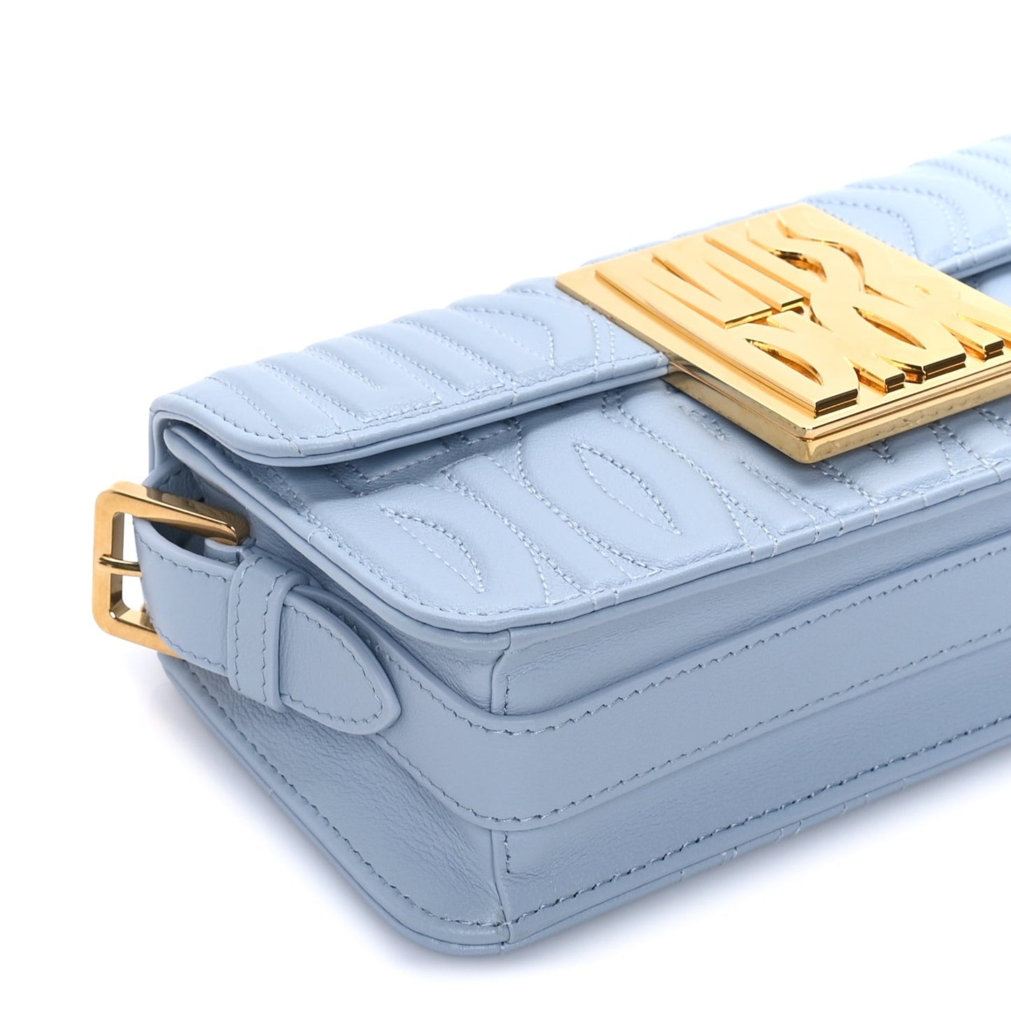 Calfskin Quilted All Over Miss Dior Flap  Azur
