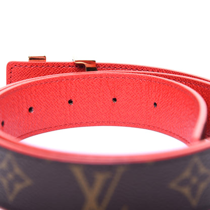 Louis Vuitton Monogram 30mm LV Initiales Reversible Belt 80 32 Coquelicot 2 of 11