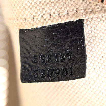 Gucci GG Supreme Monogram Textured Calfskin Web Mini Ophidia Messenger Beige Blue 7 of 7
