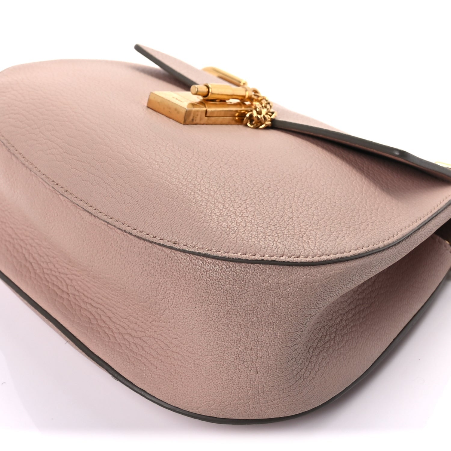 Chloe Grained Lambskin Medium Drew Shoulder Bag Cement Pink 7 of 8