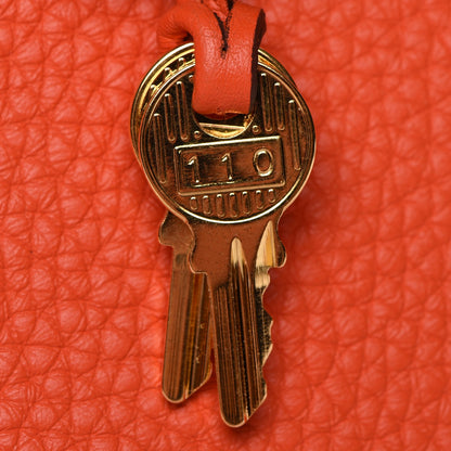 Hermes Taurillon Clemence Kelly Retourne 32 Orange Poppy 10 of 27