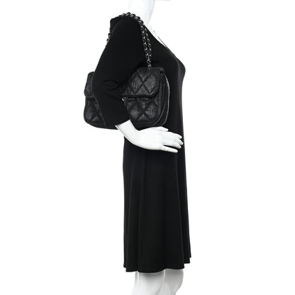 Chanel Coated Canvas Quilted Le Marais Flap Black 2 of 15