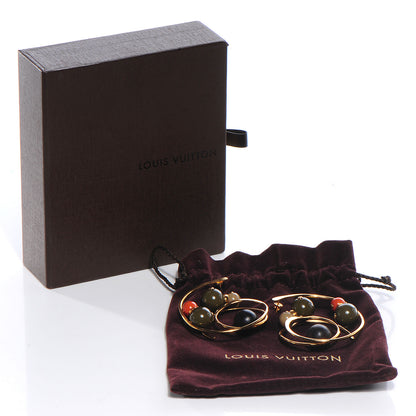 Louis Vuitton African Queen Earrings Gold 4 of 4