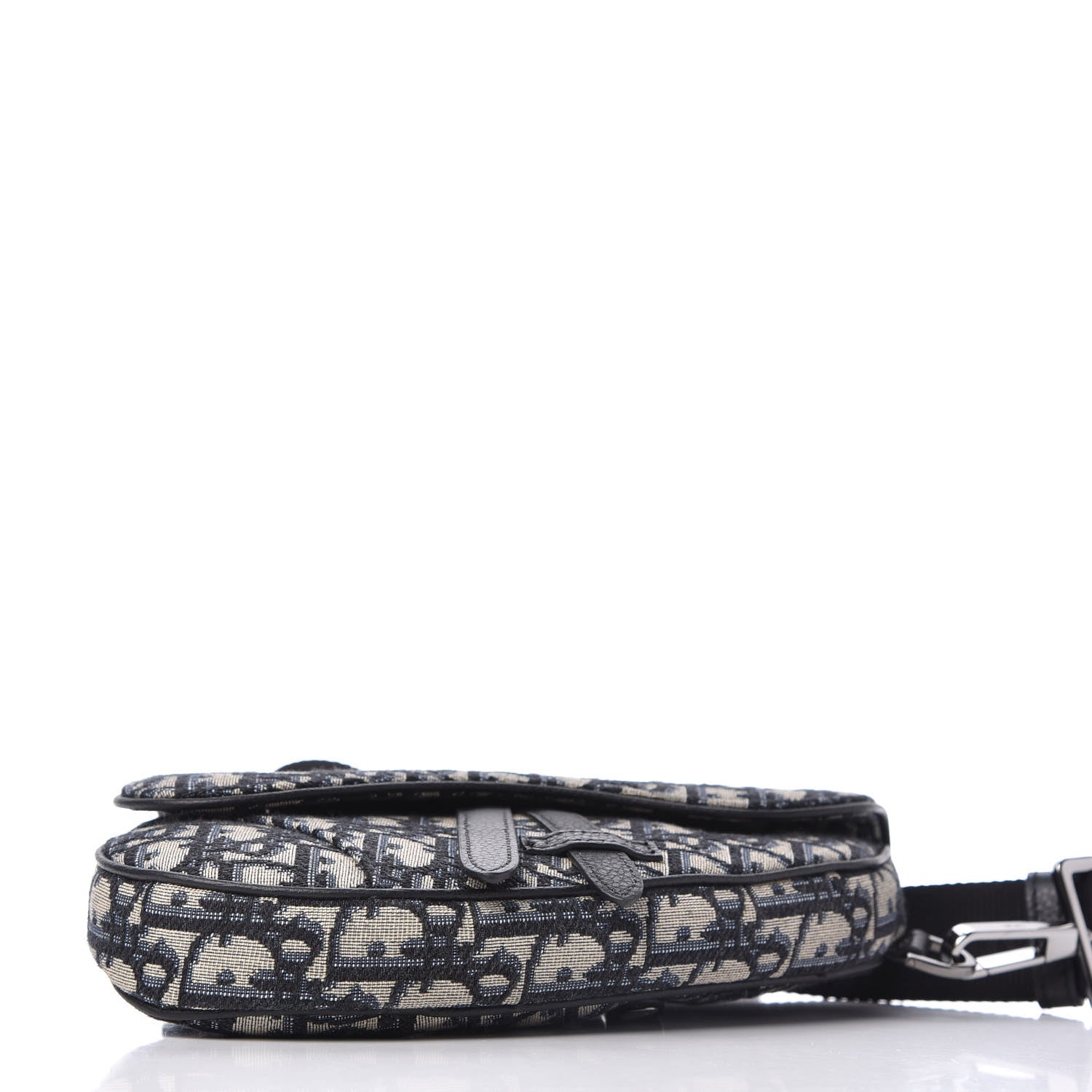 Christian Dior Oblique Mini Saddle Bag Blue 3 of 9