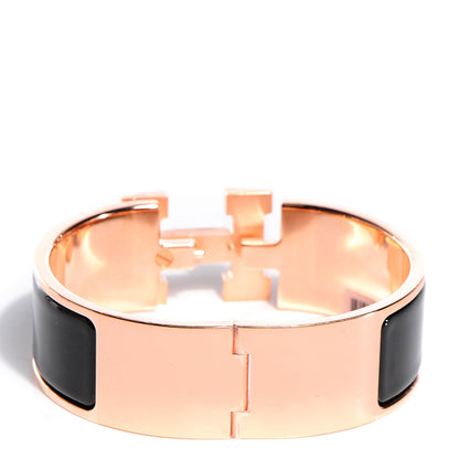 Hermes Enamel Wide Clic Clac H Bracelet PM Black 3 of 8