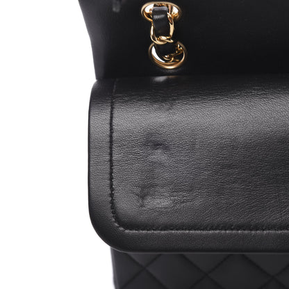 Chanel Lambskin Quilted Medium Double Flap Black 10 of 11