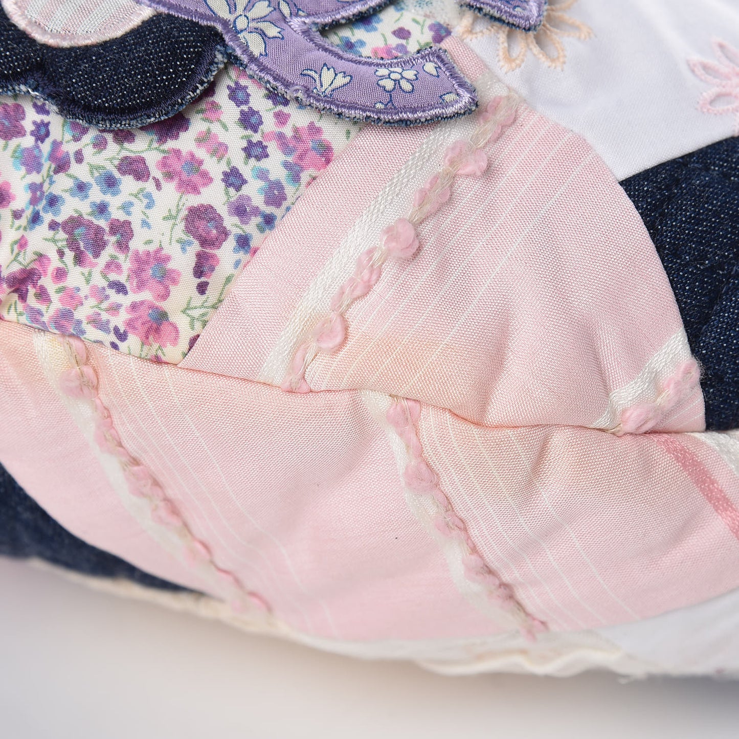 Fabric Patchwork Hobo Pink