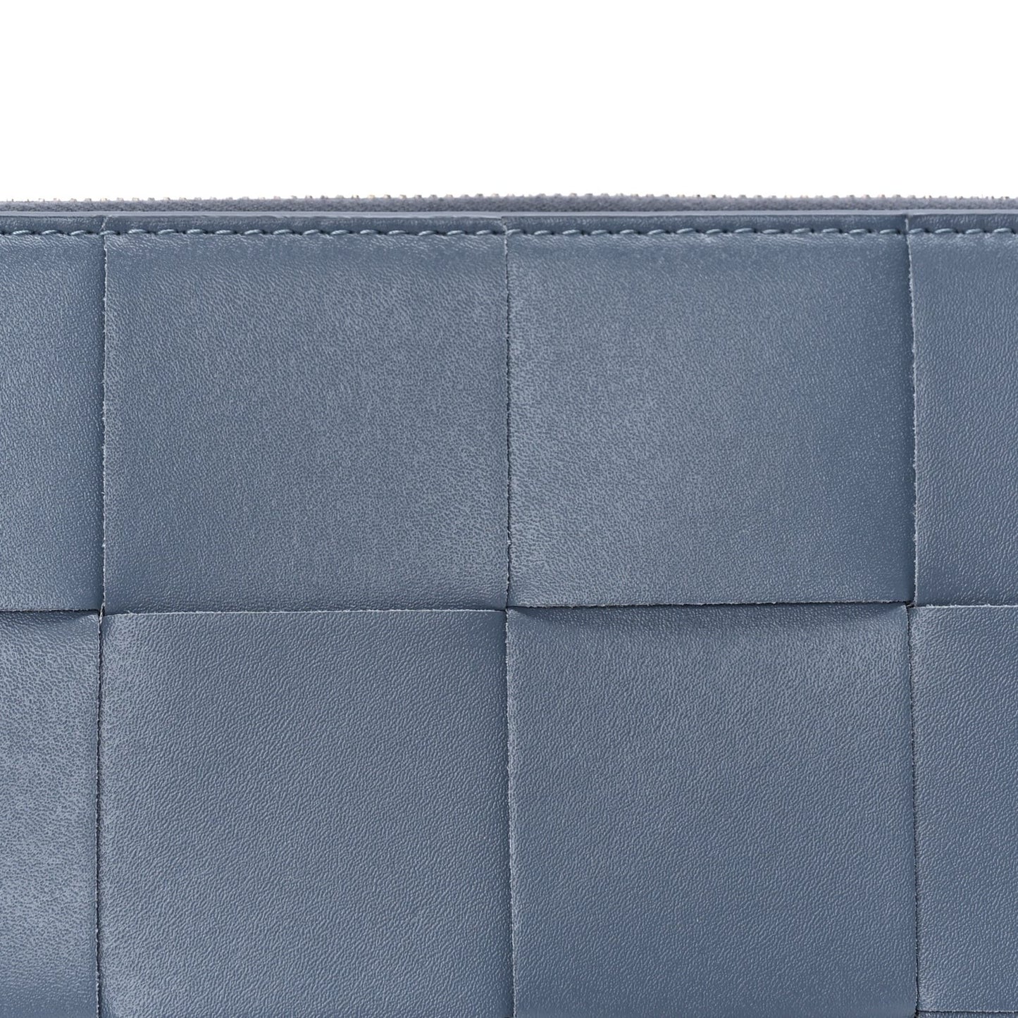 Calfskin Maxi Intrecciato Zip Around Wallet Thunder