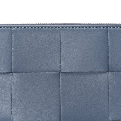 Bottega Veneta Calfskin Maxi Intrecciato Zip Around Wallet Thunder 3 of 7