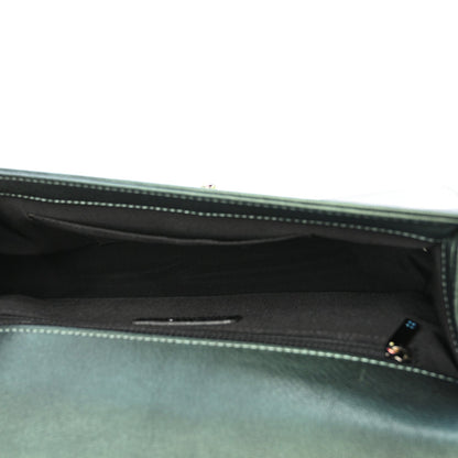 Chanel Iridescent Goatskin Quilted New Medium Boy Flap Green 5 of 7