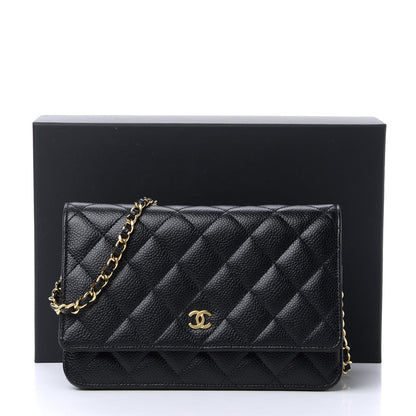 Chanel Caviar Quilted Wallet On Chain WOC Black 12 of 12