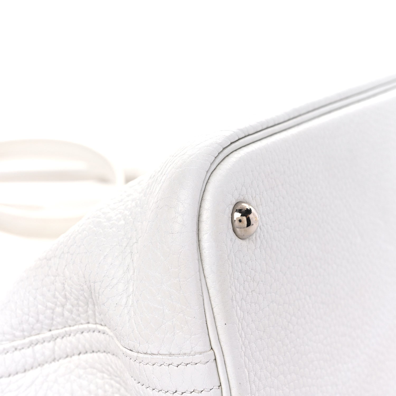 Hermes Taurillon Clemence Bolide 35 White 9 of 28