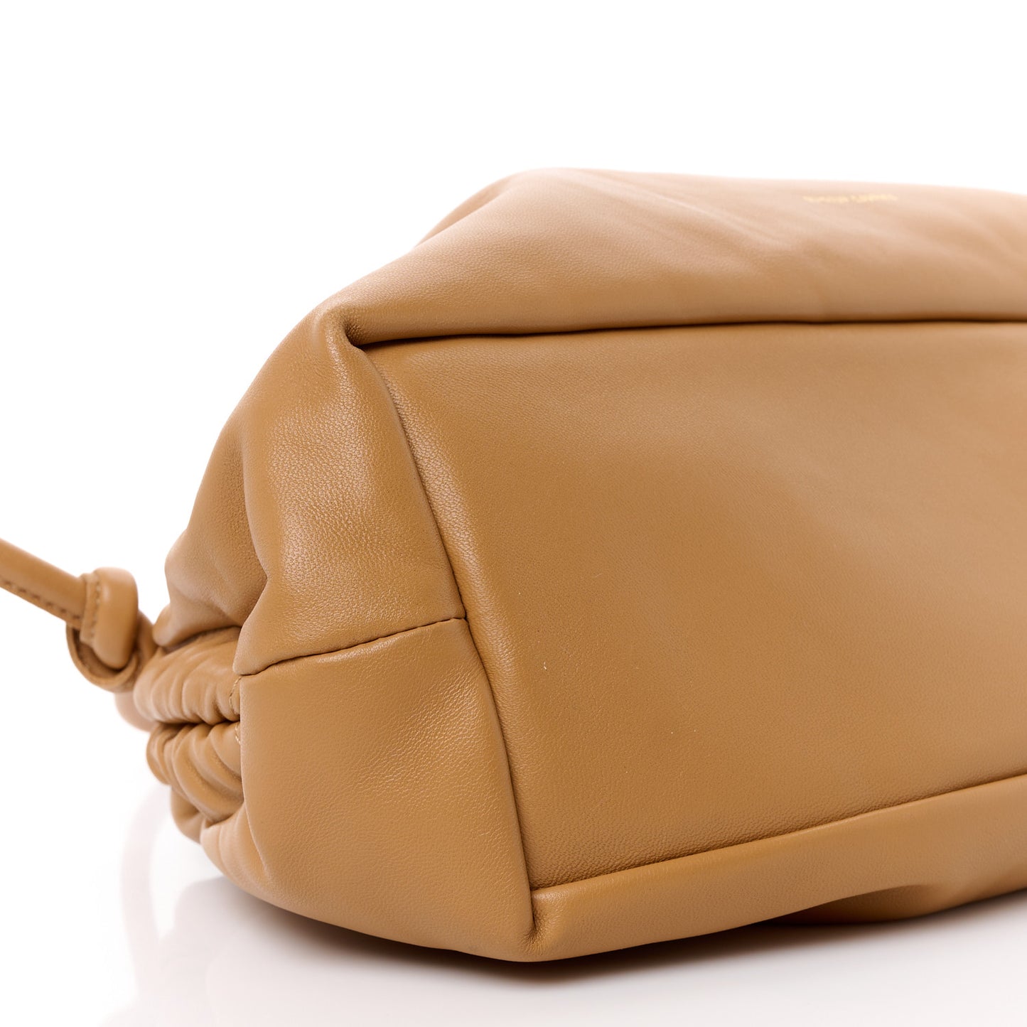 Lambskin Twist Cloud Chain Clutch Caramel