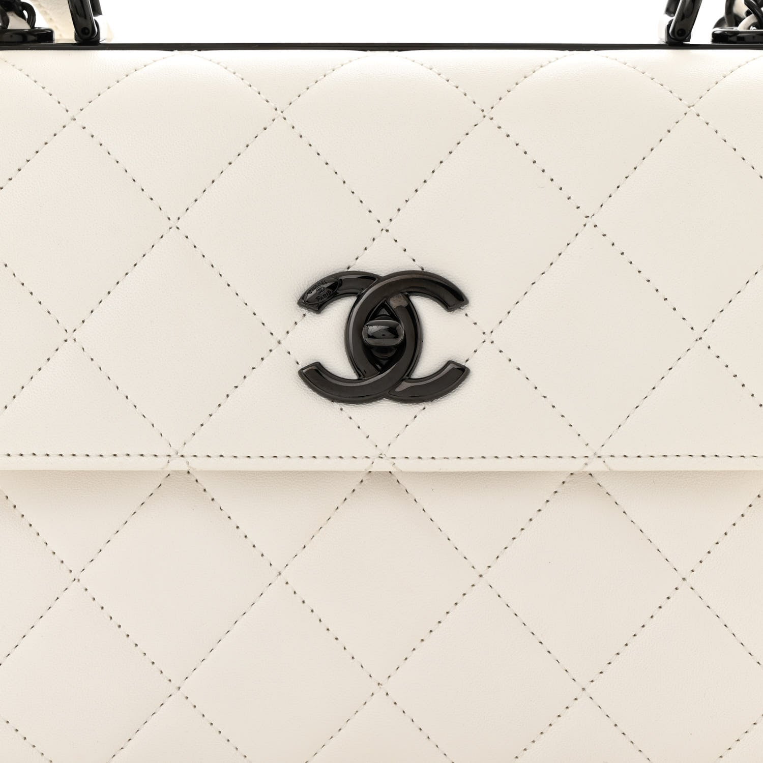 Chanel Lambskin Quilted Small Trendy CC Dual Handle Flap Bag White 8 of 11
