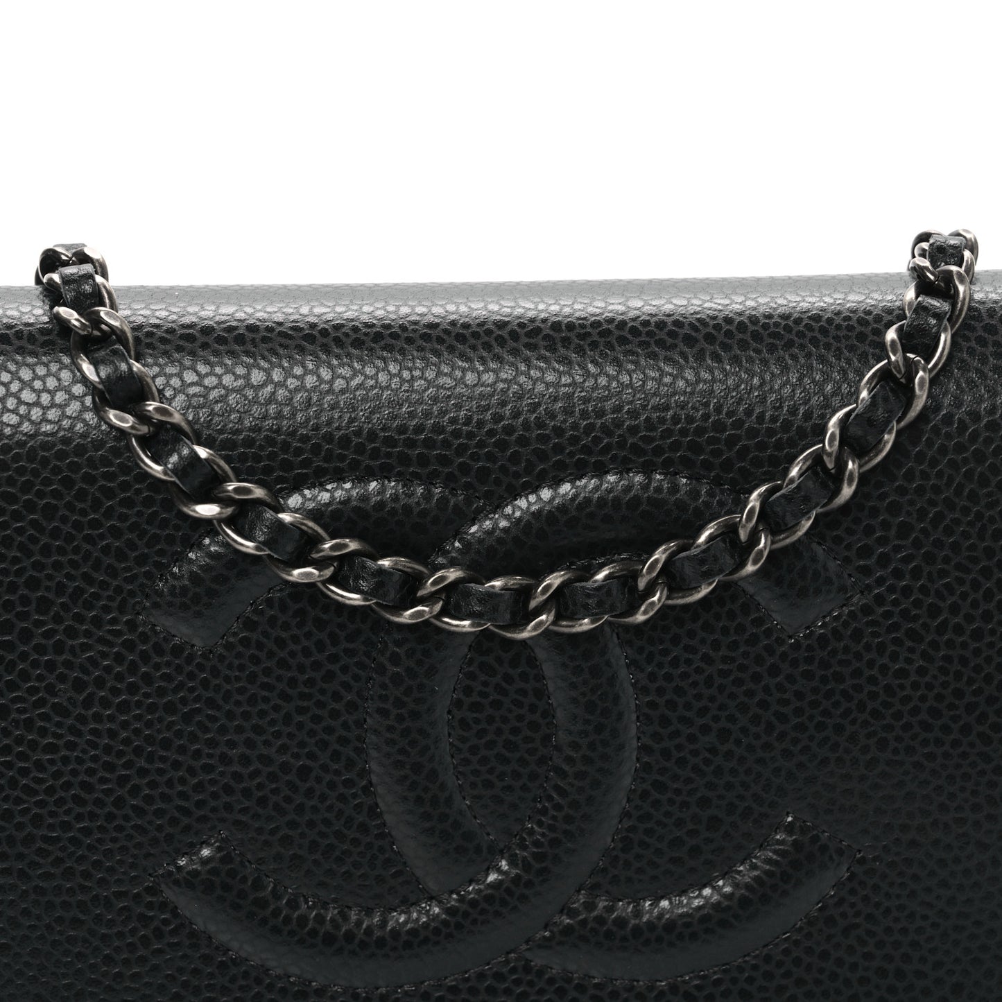 Caviar Timeless CC Wallet on Chain WOC Navy Blue