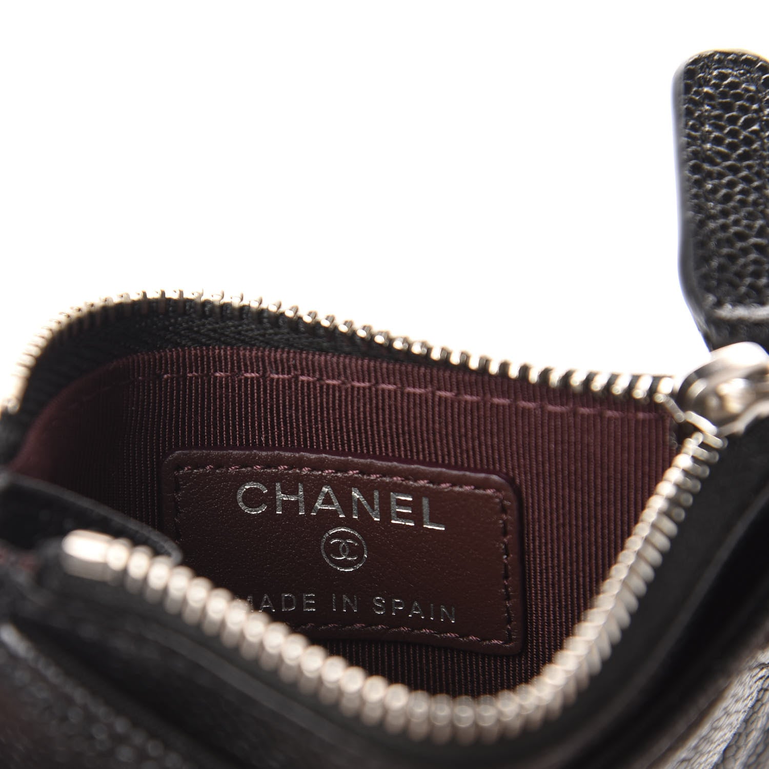 Chanel Caviar Quilted CC Zip Card Holder Black 6 of 8