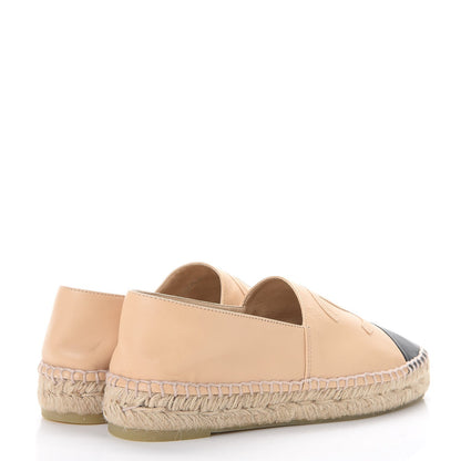 Chanel Lambskin CC Espadrilles 36 Beige Black 4 of 9