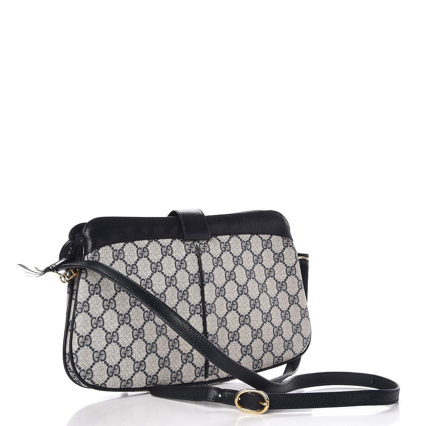 GG Plus Monogram Web Shoulder Bag Navy