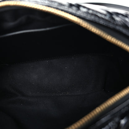 Gucci Patent Lambskin Matelasse Small GG Marmont Camera Bag Black 5 of 8