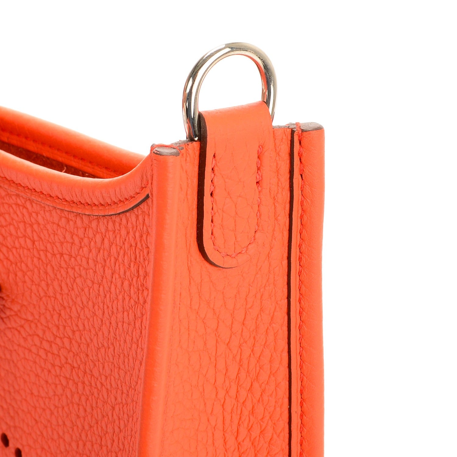 Hermes Taurillon Clemence Amazone Evelyne TPM Orange Poppy Saint Cyr 11 of 12