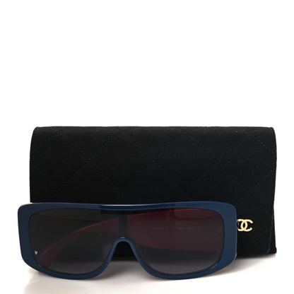 Chanel Acetate Shield Sunglasses 71466-A Blue Pink 7 of 7