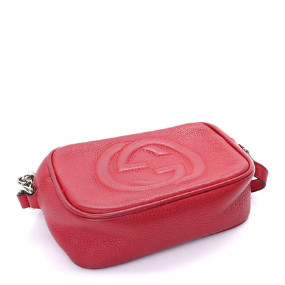 Gucci Pebbled Calfskin Small Soho Disco Bag Vibrant Red 3 of 7