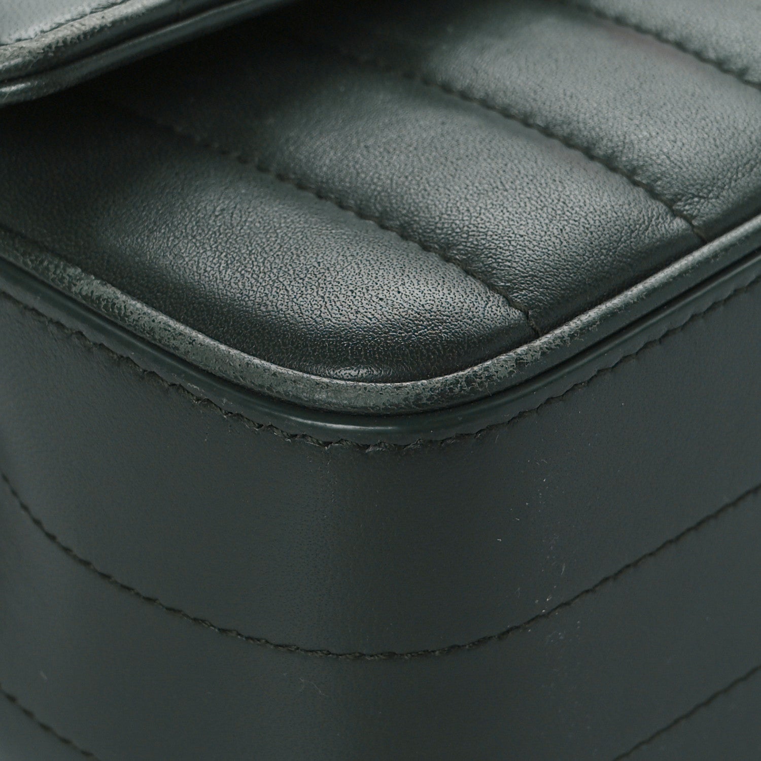 Saint Laurent Lambskin Matelasse Monogram Medium Vicky Chain Bag Algae 9 of 12