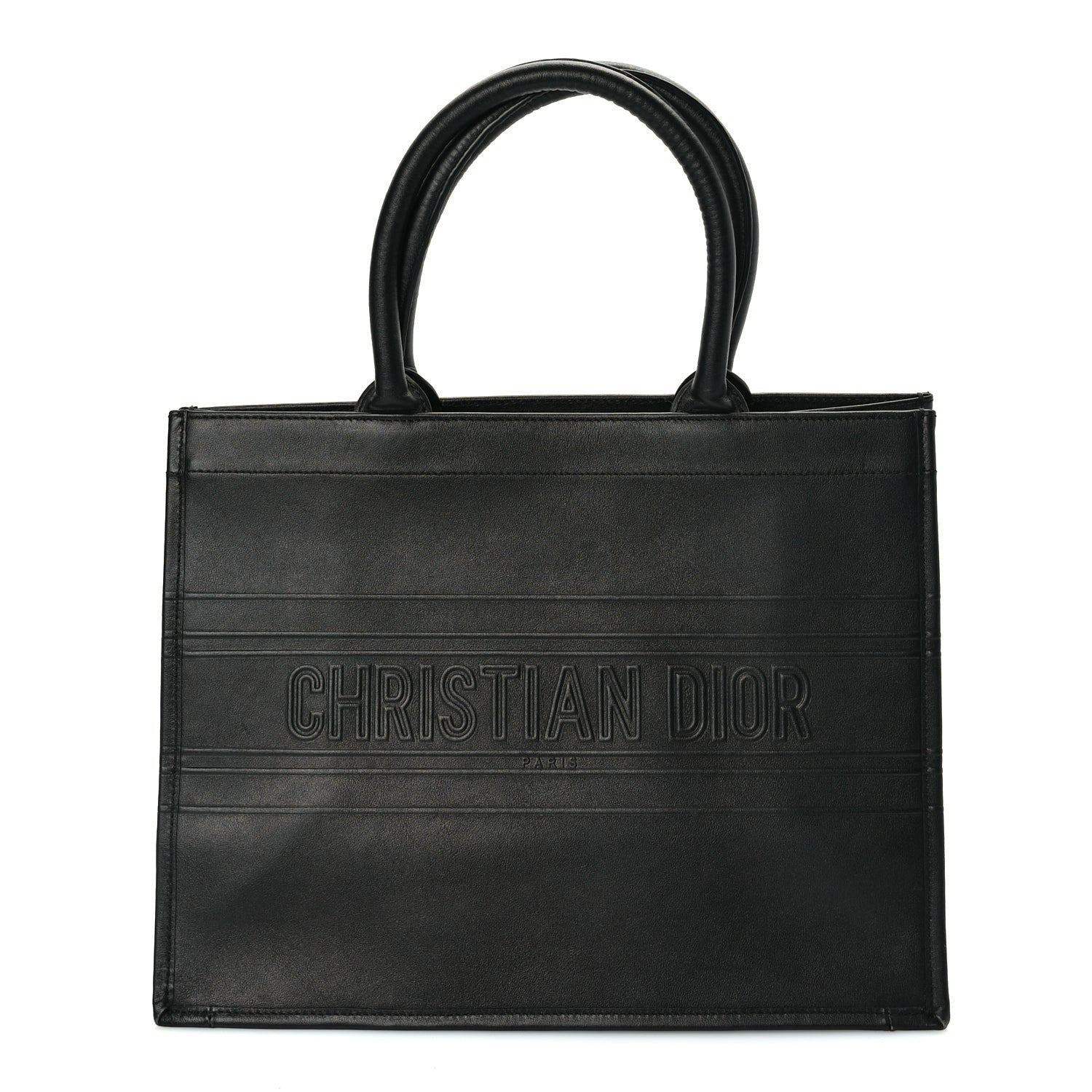 Christian Dior Calfskin Embossed Medium Book Tote Black 1 of 8