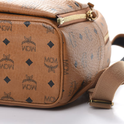 MCM Visetos Studded Small Dual Stark Backpack Cognac 9 of 14