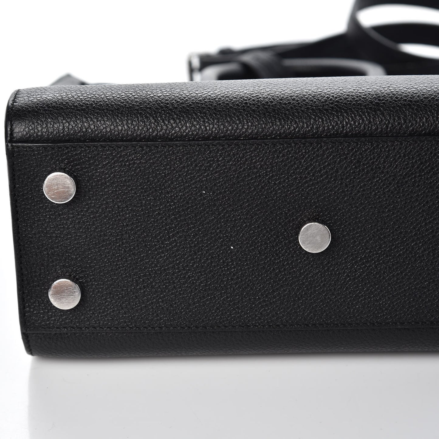 Grained Calfskin Nano Sac De Jour Black