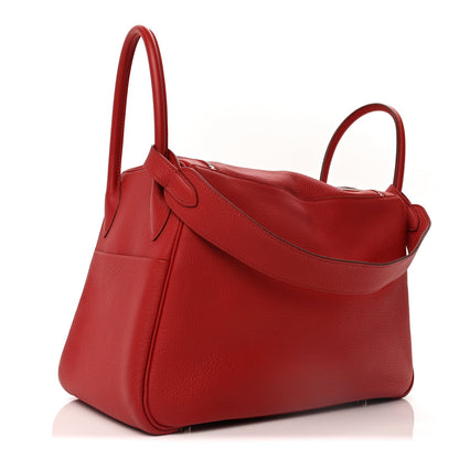 Hermes Taurillon Clemence Lindy 34 Rouge Garance 2 of 9