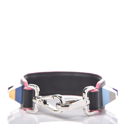 Fendi Vitello Dolce Plexiglass Studded Mini Strap You Black Multicolor 2 of 4