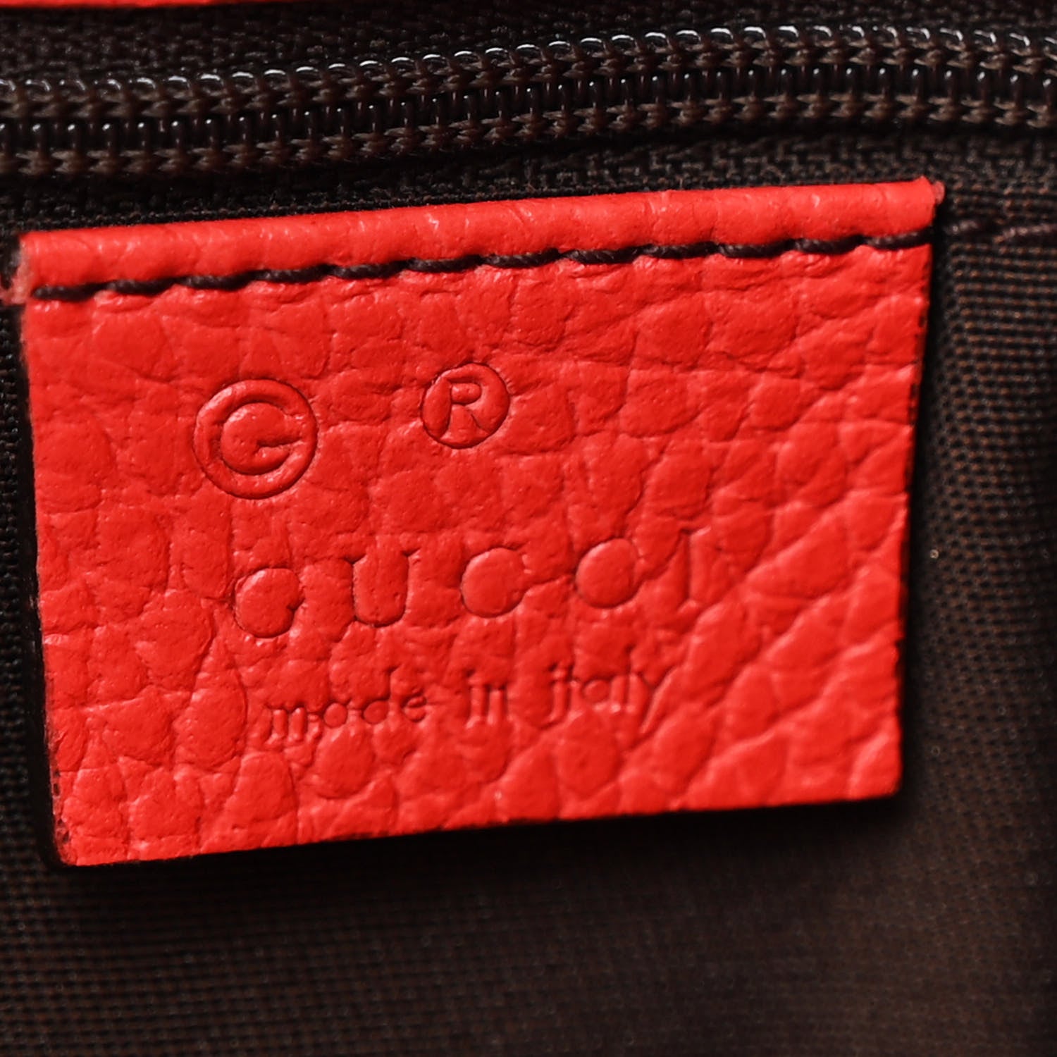 Gucci Calfskin Large Gifford Braided Handle Tote Sporting Red 6 of 11