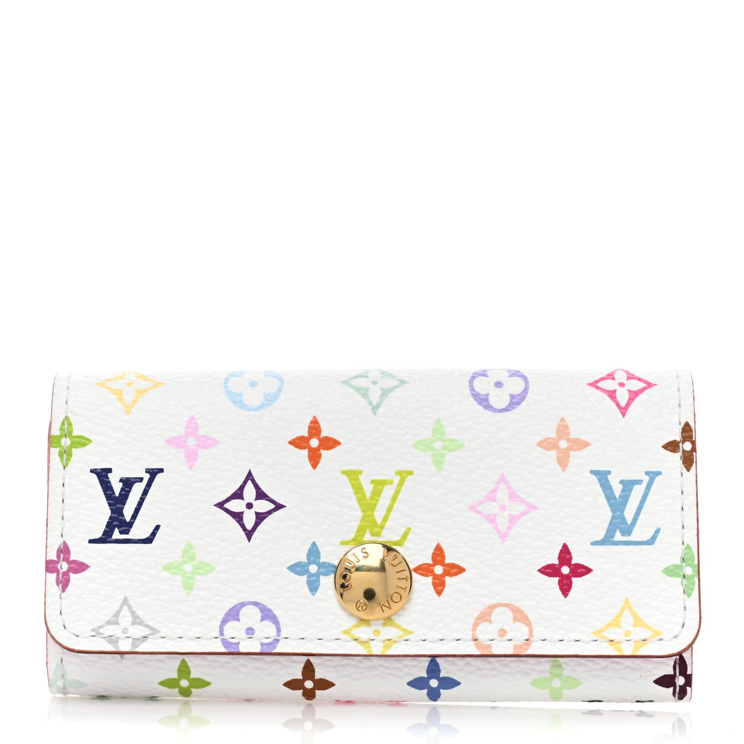 Louis Vuitton Monogram Multicolor Multicles 4 Key Holder White Litchi 1 of 7