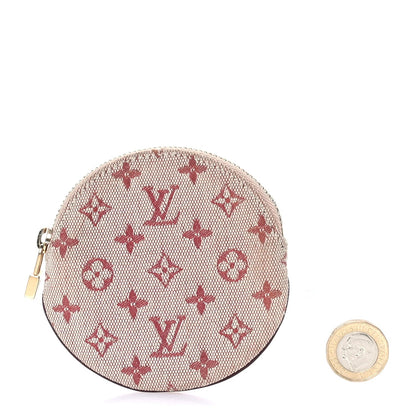 Louis Vuitton Mini Lin Croisette Round Coin Purse  Cherry 2 of 7