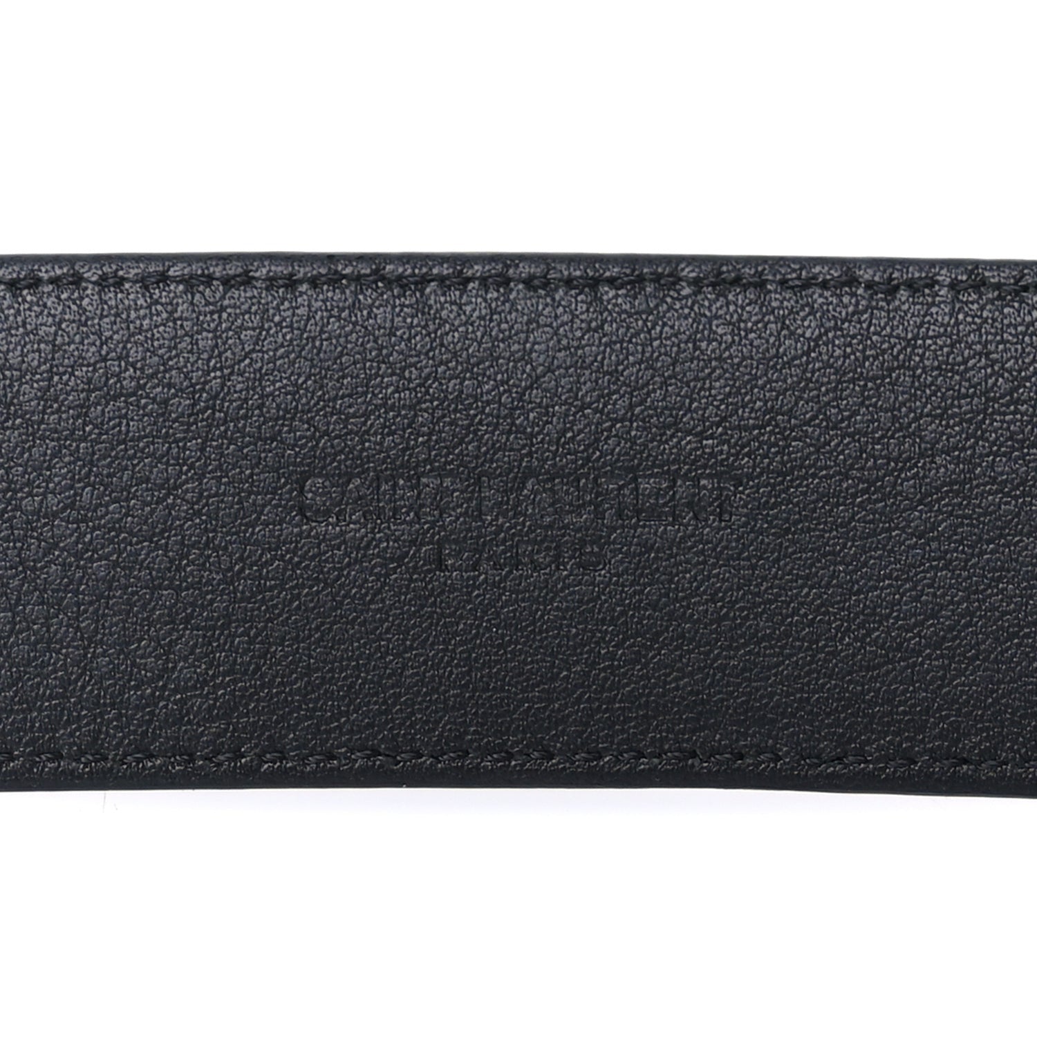 Saint Laurent Smooth Calfskin Monogram Cassandre Extra Thin Square Buckle 85 34  Black 5 of 5