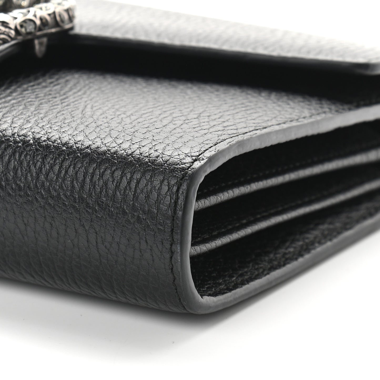 Calfskin Mini Dionysus Chain Wallet Black