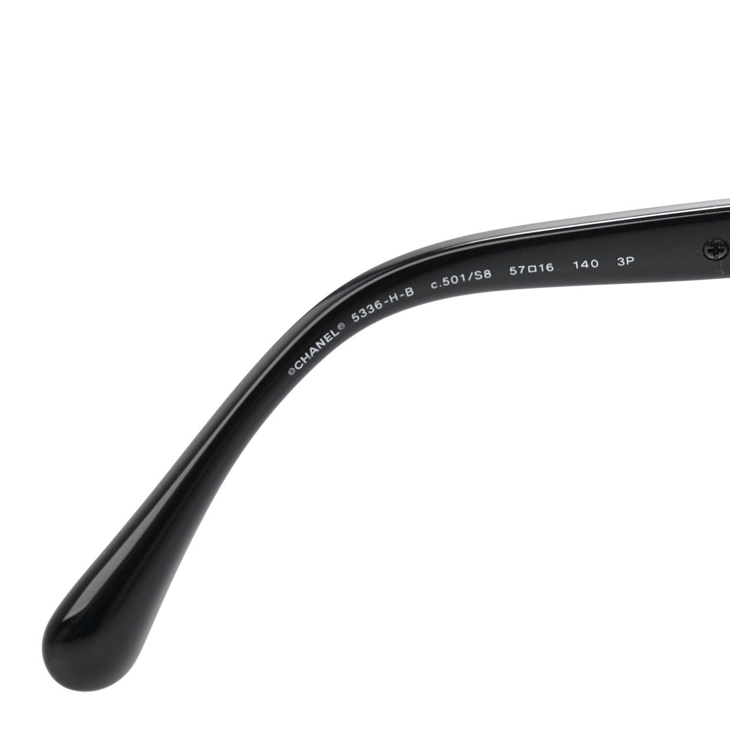 Crystal Pearl Cat Eye Sunglasses 5336-H-B Black
