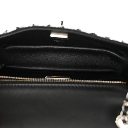 Chanel Sequin Houndstooth Small Flap Black White 5 of 11