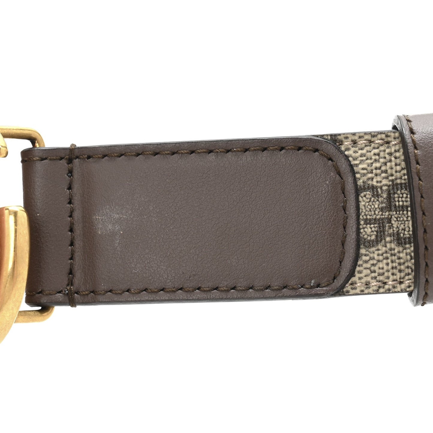 GG Supreme Monogram Matte Plutone Calfskin Double G 30mm Belt 80 32 Beige Ebony New Acero