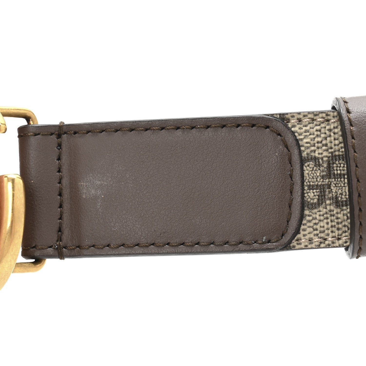 Gucci GG Supreme Monogram Matte Plutone Calfskin Double G 30mm Belt 80 32 Beige Ebony New Acero 6 of 7