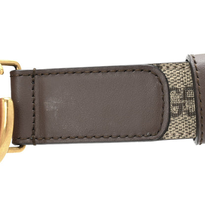 Gucci GG Supreme Monogram Matte Plutone Calfskin Double G 30mm Belt 80 32 Beige Ebony New Acero 6 of 7