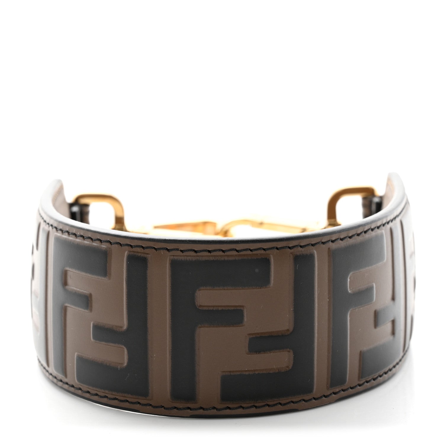 Fendi Calfskin FF 1974 Embossed Mini Strap You Maya Black 2 of 6