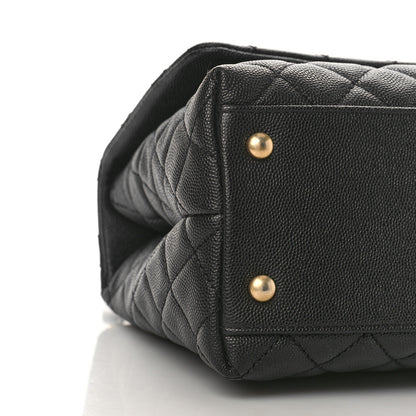 Chanel Caviar Lizard Quilted Small Coco Handle Flap Black 8 of 10