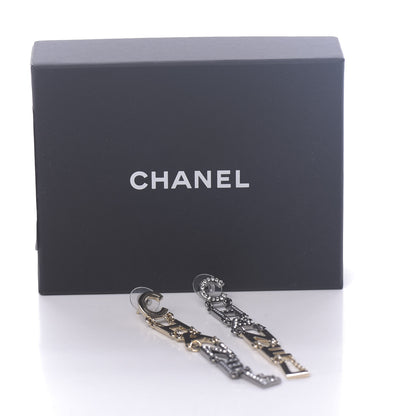 Chanel Crystal Pearl Bright Young Things Earrings Gold Ruthenium 5 of 5