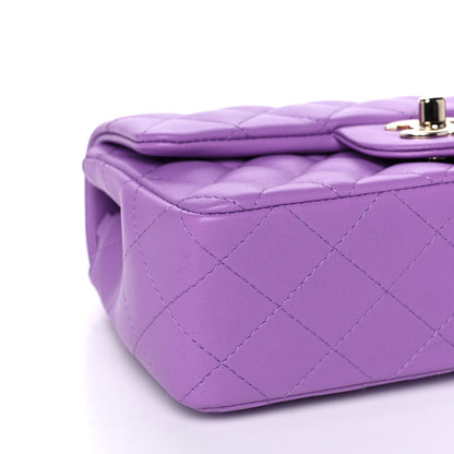 Chanel Lambskin Quilted Mini Rectangular Flap Purple 9 of 12