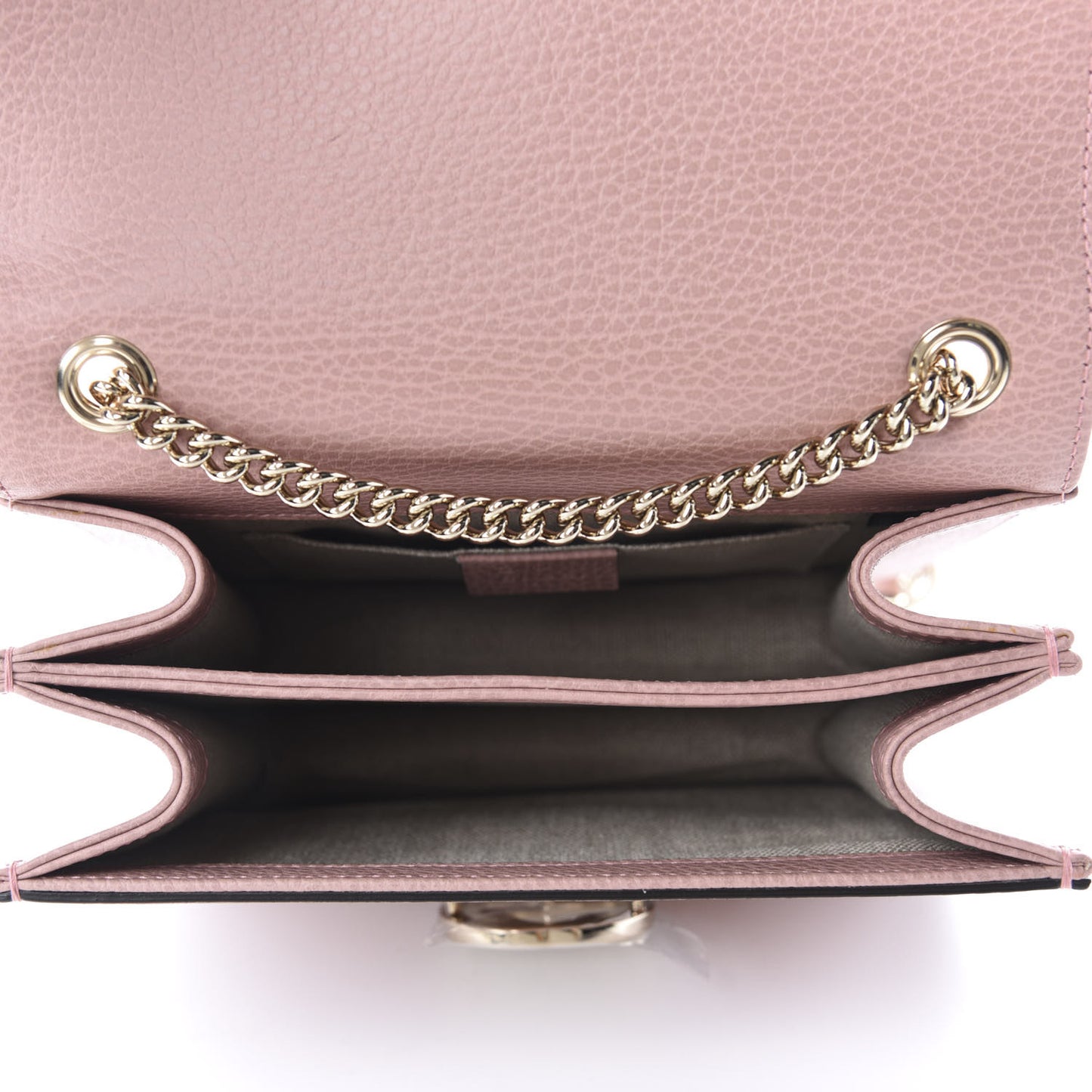 Dollar Calfskin Small Interlocking G Shoulder Bag Soft Pink