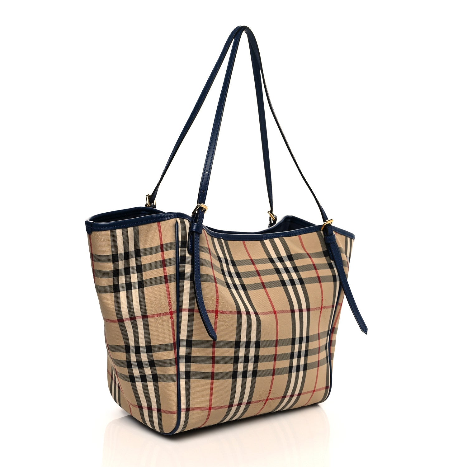 Burberry House Check Small Canterbury Tote Navy 2 of 9