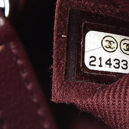 Chanel Canvas Caviar Chevron Shopper Tote Black 7 of 8